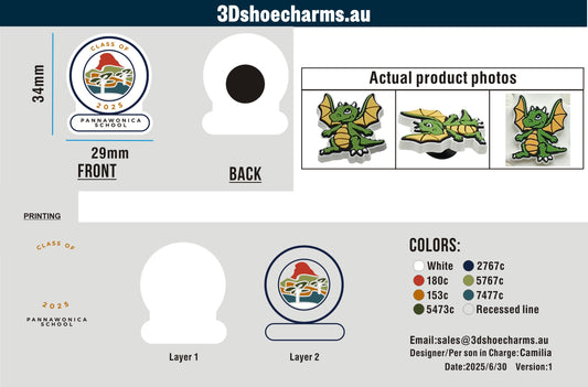 Custom Rubber Clog Charms 15AU250630Abbie