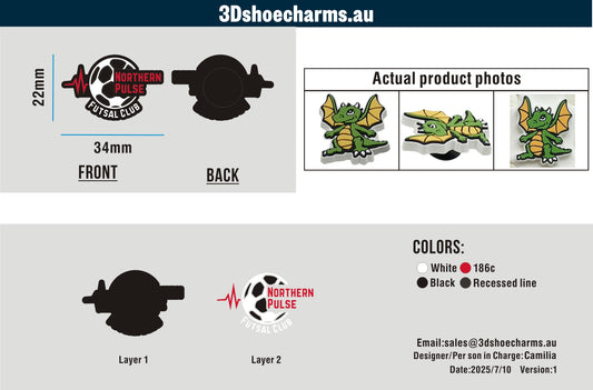 Custom Rubber Clog Charms 15AU250710Georgia