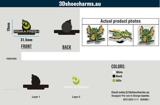 Custom Rubber Clog Charms 15AU250711Linda