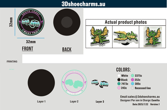 Custom Rubber Clog Charms 15AU250722Sarah