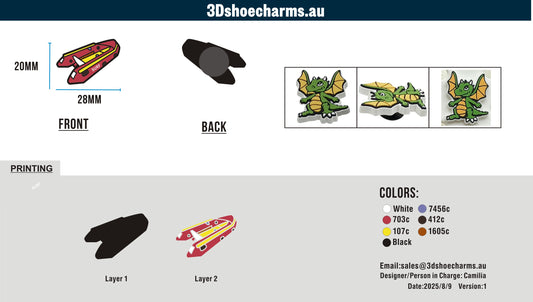 Custom Rubber Clog Charms 15AU250809Peyton