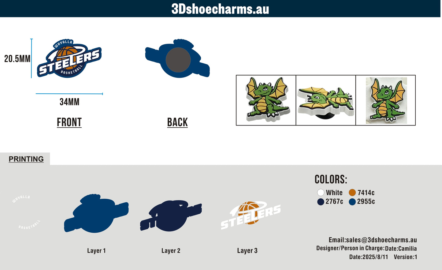 Custom Rubber Clog Charms 15AU250811Nikki