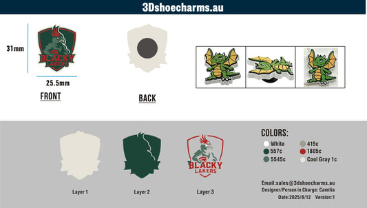 Custom Rubber Clog Charms 15AU250812Liam