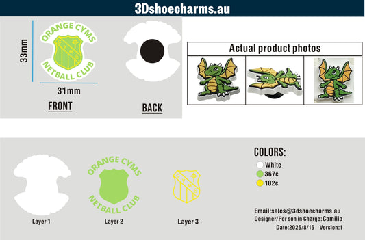 Custom Rubber Clog Charms 15AU250815Jess