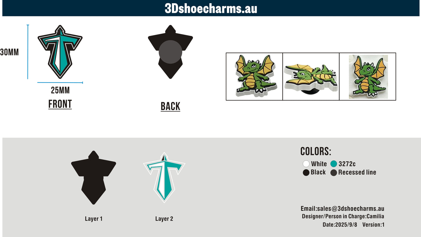 Custom Rubber Clog Charms 15AU250908Sarah