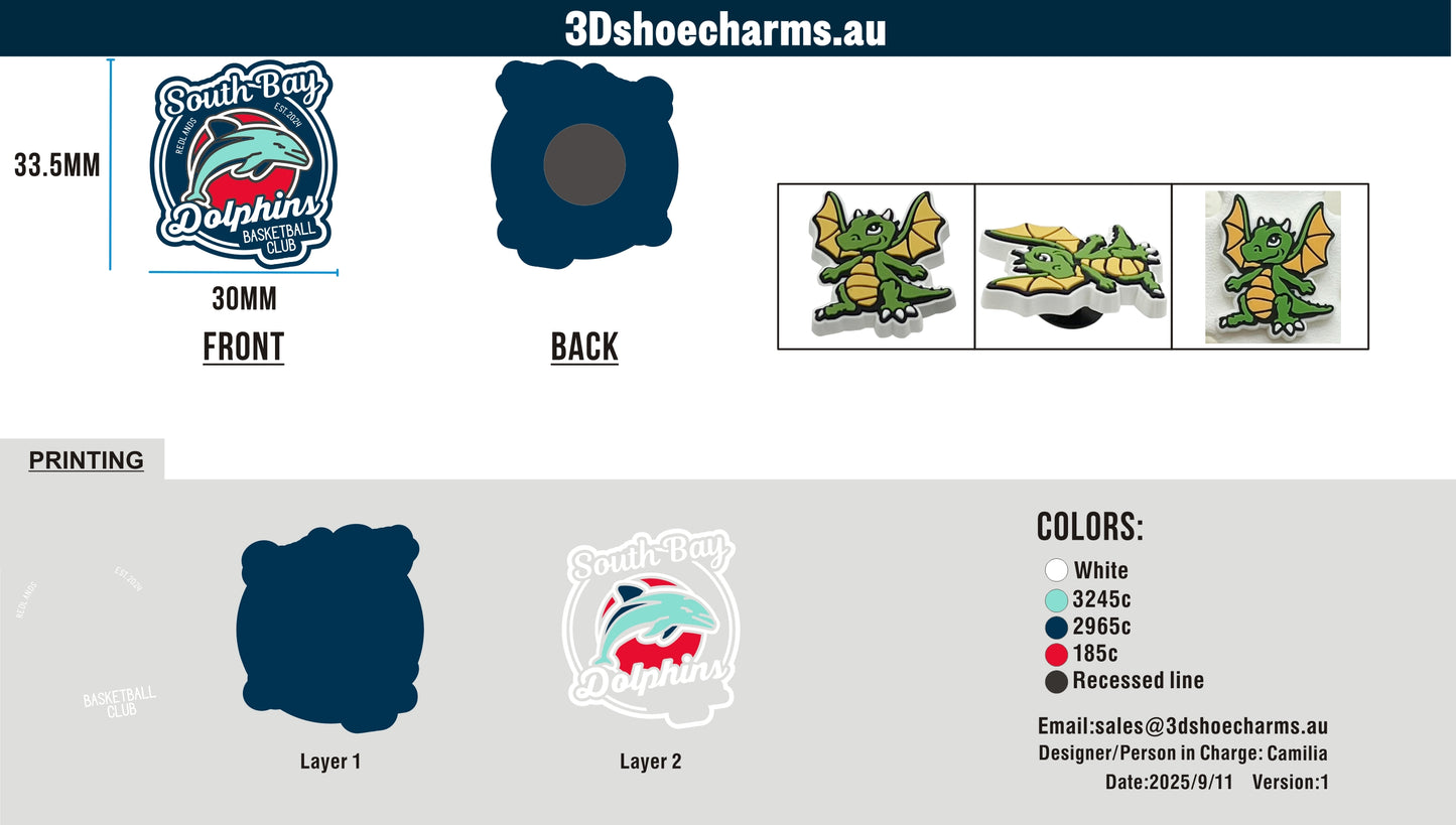 Custom Rubber Clog Charms 15AU250911Les