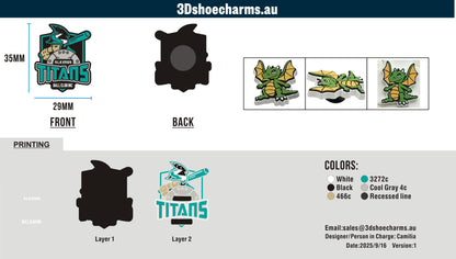 Custom Rubber Clog Charms 15AU250908Sarah