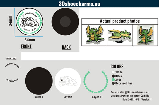 Custom Rubber Clog Charms 15AU251009Shane