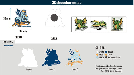 Custom Rubber Clog Charms 15AU251016CC4Charlie