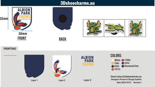 Custom Rubber Clog Charms 15AU251027CC4David