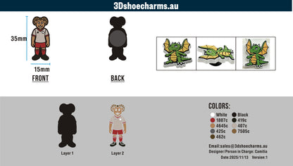 Custom Rubber Clog Charms 15AU251029CC4Tom