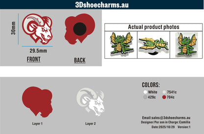 Custom Rubber Clog Charms 15AU251029CC4Tom