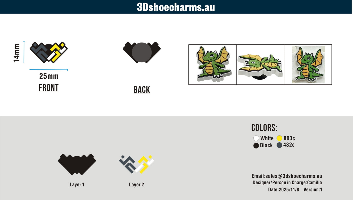 Custom Rubber Clog Charms 15AU251108Mark