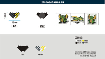 Custom Rubber Clog Charms 15AU251108Mark