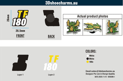 Custom Rubber Clog Charms 15AU251108Mark