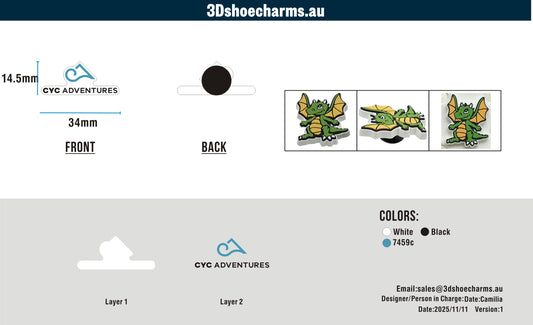 Custom Rubber Clog Charms 15AU251110Freddy