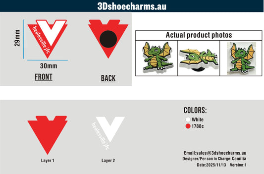 Custom Rubber Clog Charms 15AU251113CC4Mark