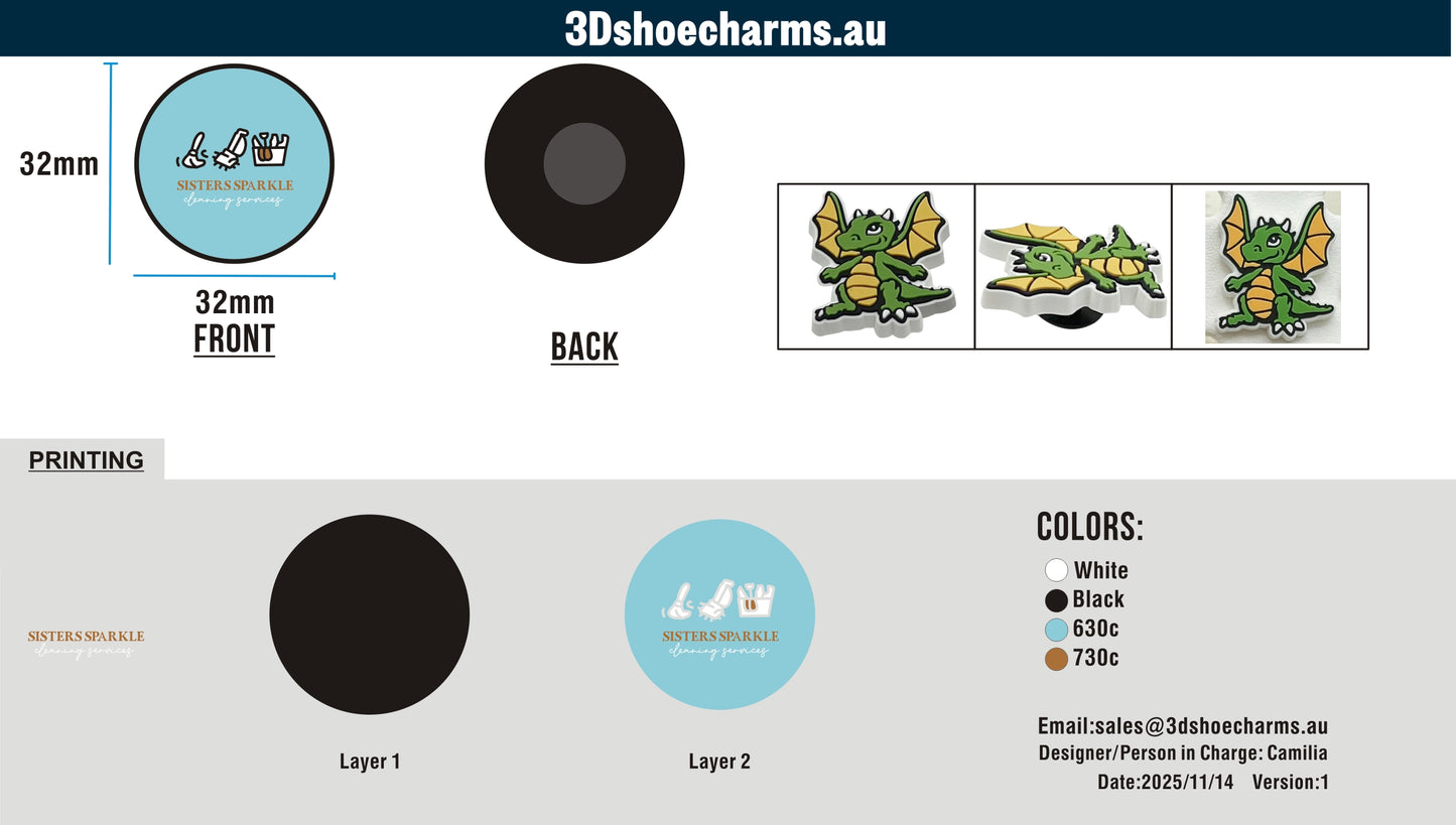 Custom Rubber Clog Charms 15AU251113Fatma