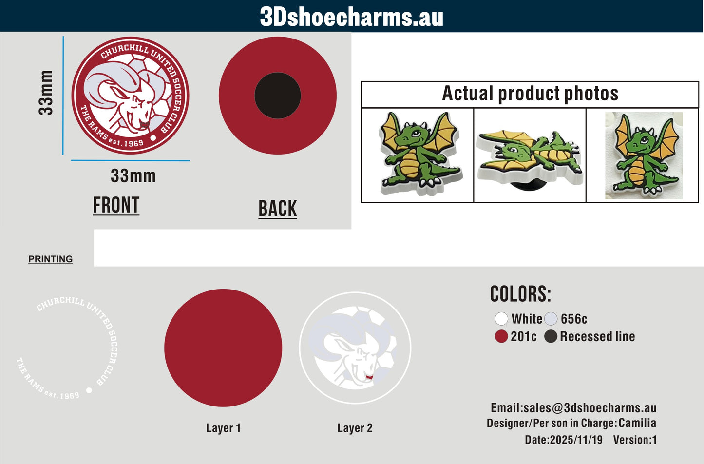 Custom Rubber Clog Charms 15AU251029CC4Tom