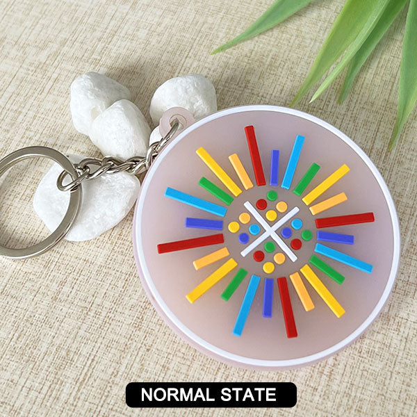 Custom Double-Sided 3D UV Color-Changing Rubber Keychain