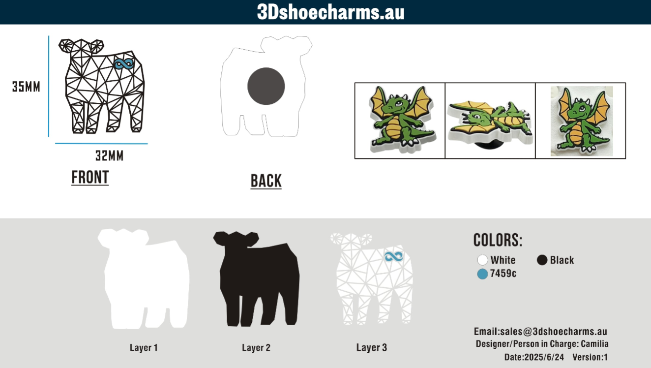 Custom Rubber Clog Charms-Re-payment required after refund for order 3DAU1066