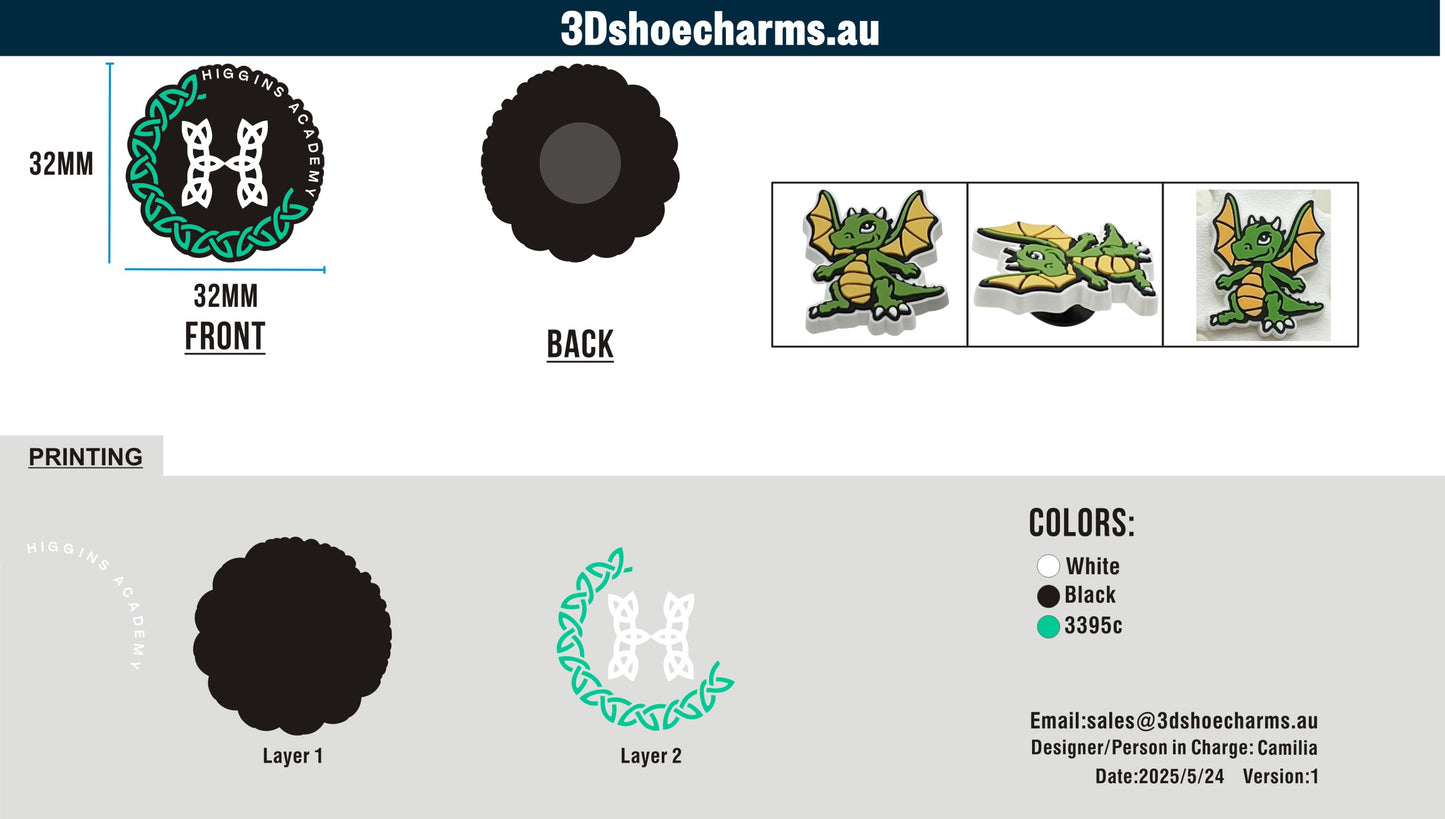 Custom Rubber Clog Charms 15AU250524Amy