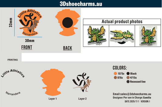 Custom Rubber Clog Charms 15AU250701Kyra