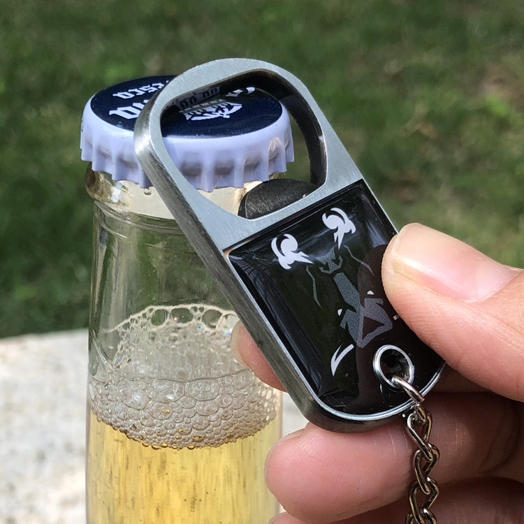 Custom Dog Tag Metal Keychain Bottle Opener