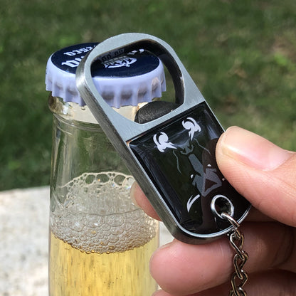 Custom Dog Tag Metal Keychain Bottle Opener