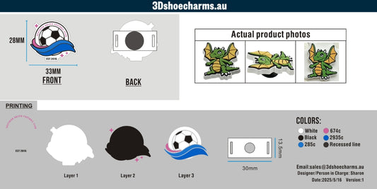 Custom Rubber Clog Charms-4Gurjeet  3d22