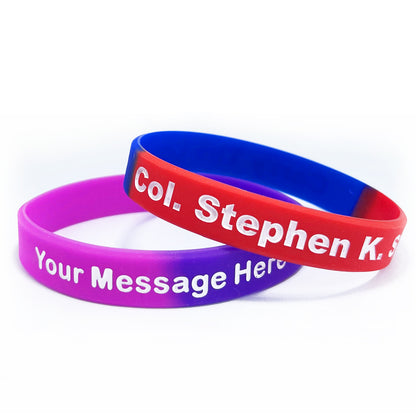 Custom Segmented Silicone Wristbands