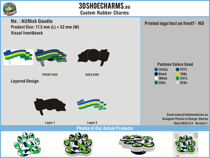 Custom Rubber Clog Charms 03250303CC4Nick