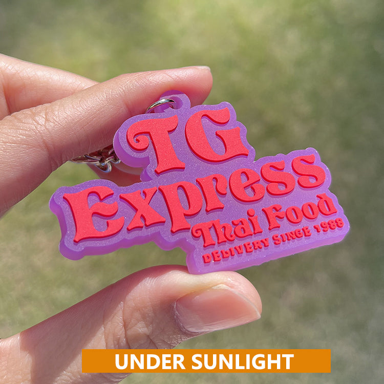Custom UV Color-Changing PVC Keychain