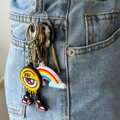 Custom 3D Die Cut Rubber Keychains