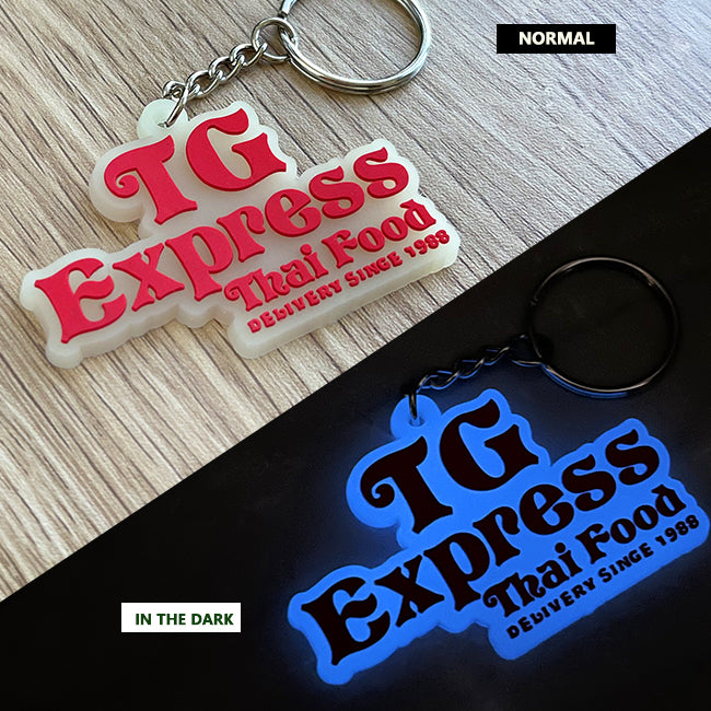 Custom Glow-in-the-Dark 3D Rubber Keychains