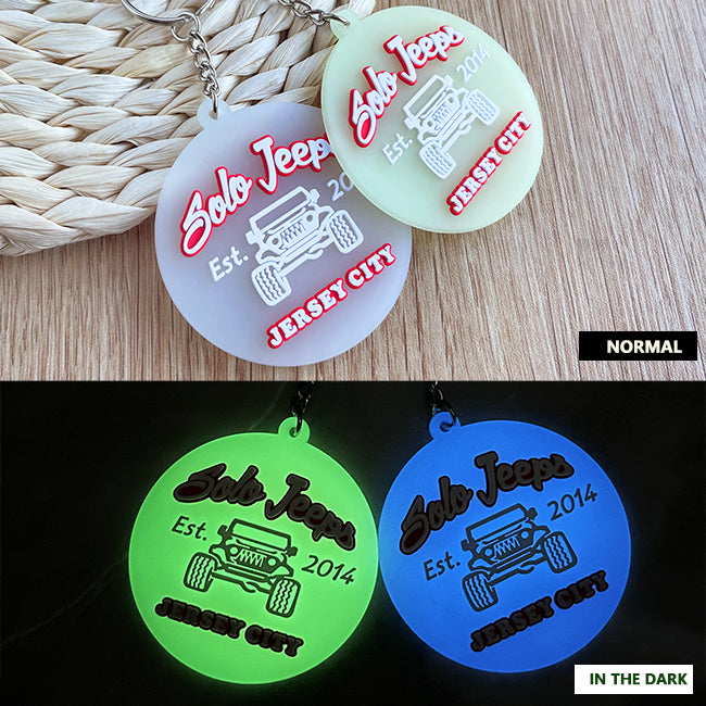Custom Glow-in-the-Dark 3D Rubber Keychains