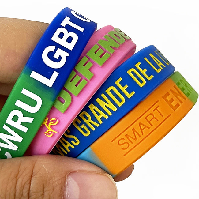 Custom Segmented Silicone Wristbands