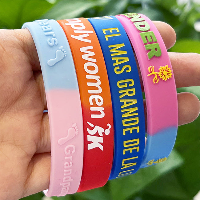 Custom Segmented Silicone Wristbands