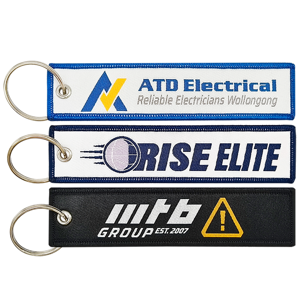 Custom Double-Sided Woven Flight Key Tag – Order Online