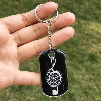 Custom Metal Dog Tag Keychain with Doming