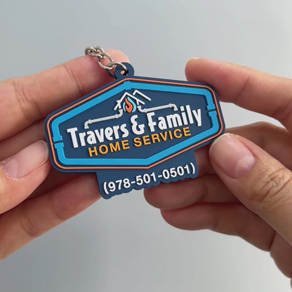 Custom 3D Die Cut Rubber Keychains